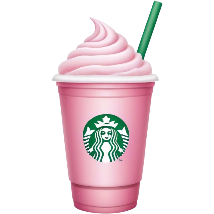 starbucks cup pink drink with cold foam emoji