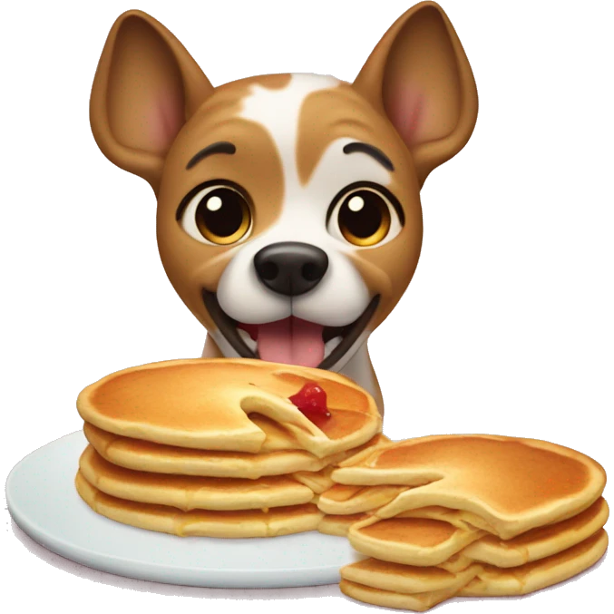 dog eating pancake emoji
