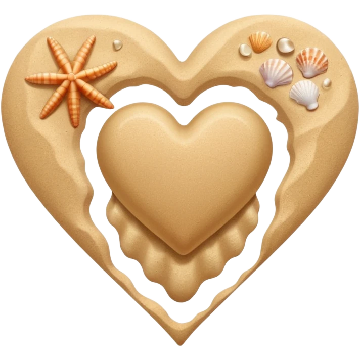 beach themed heart emoji