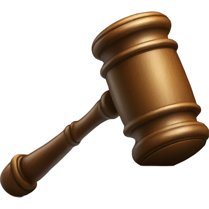 an auction gavel on an aution table emoji