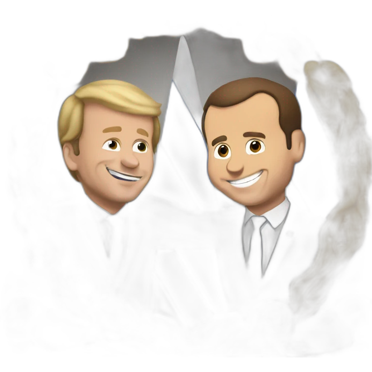 Poutine hug Macron emoji