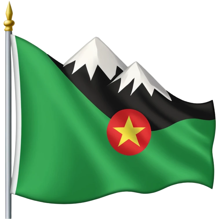 Just do a simple flag I want to put in my bio. Have u seen the panjshir flag do that it’s not in the emojis but make it exactly like the picture don’t add anything else. something on the middle search it up and make it in a shape of flag like the emojis no it’s goes like green on  emoji