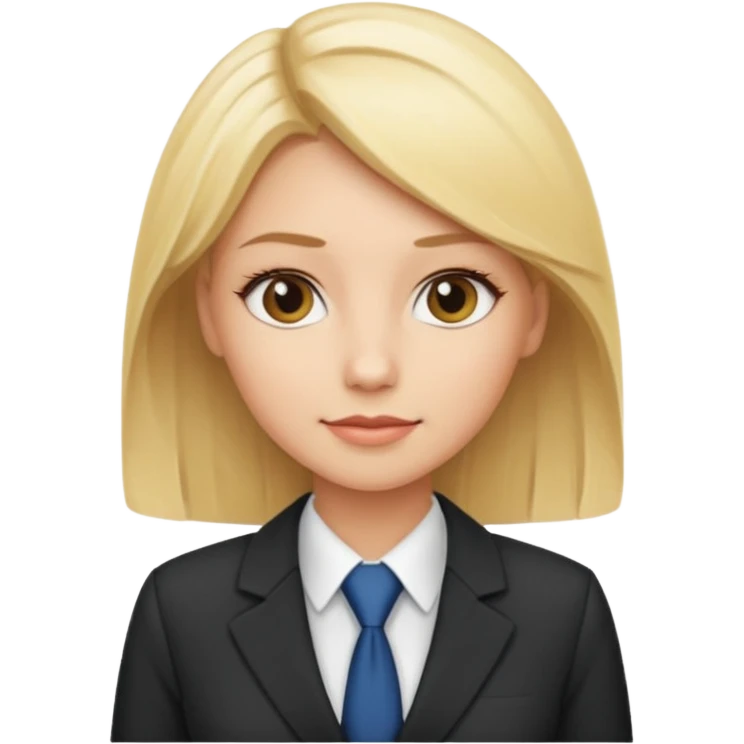 blonde womand, cute, from sector commercial emoji