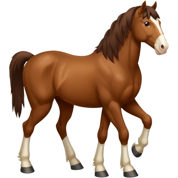 Realistic Clydesdale horse emoji