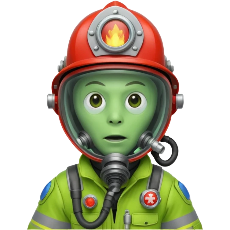 Alien firefighter  emoji