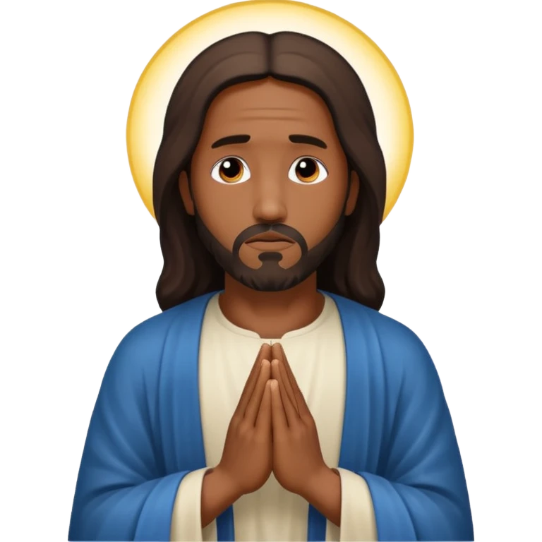 Black jesus christ pray emoji