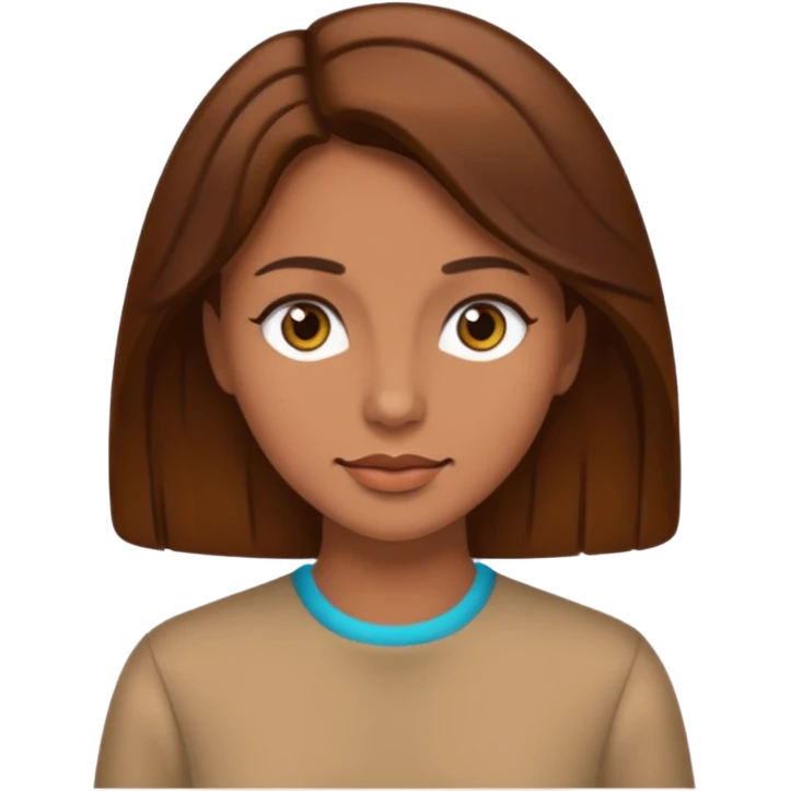 spray tan, brown hair emoji