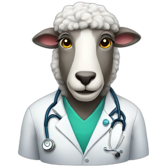 Doctor sheep emoji