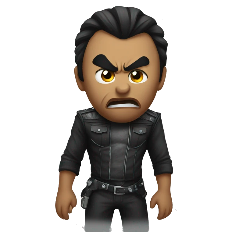 angry with kiss emoji