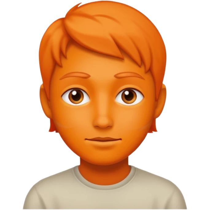 Orange: smooth face  emoji