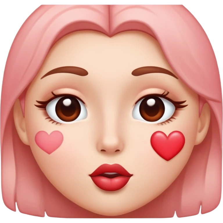 face with heart eyes and kiss mark on cheek emoji