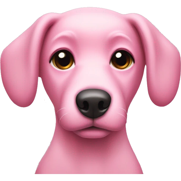pink dog  emoji