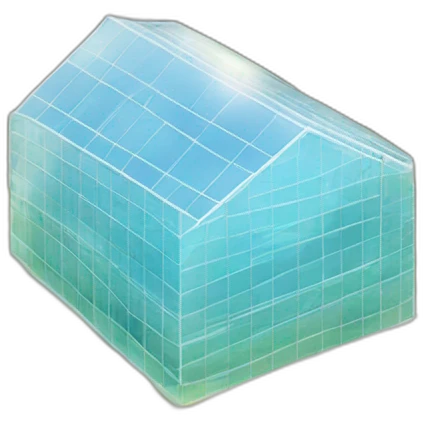 Edificio de cristal que genera energia con el sol emoji