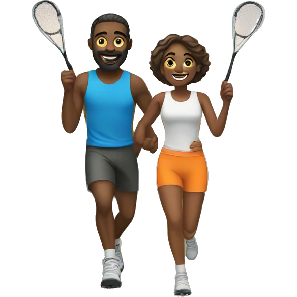 Couple enjoying outdoor sports emoji