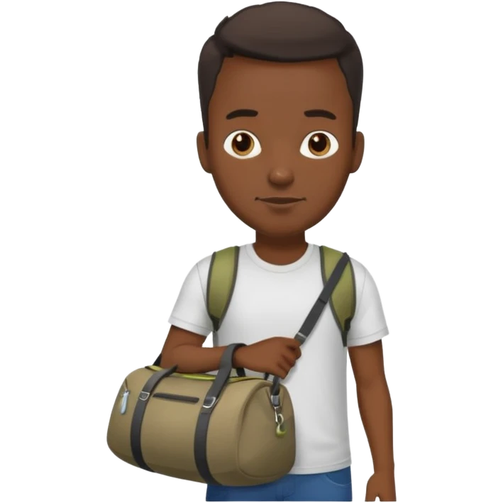 black man with bag emoji