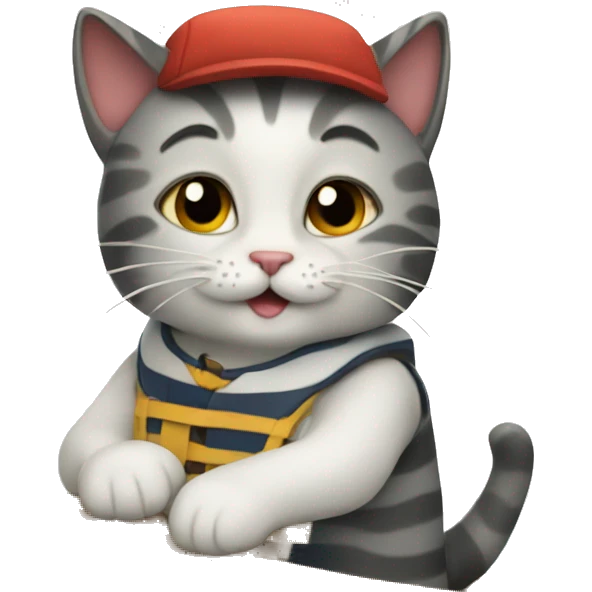 A cat on a boat emoji