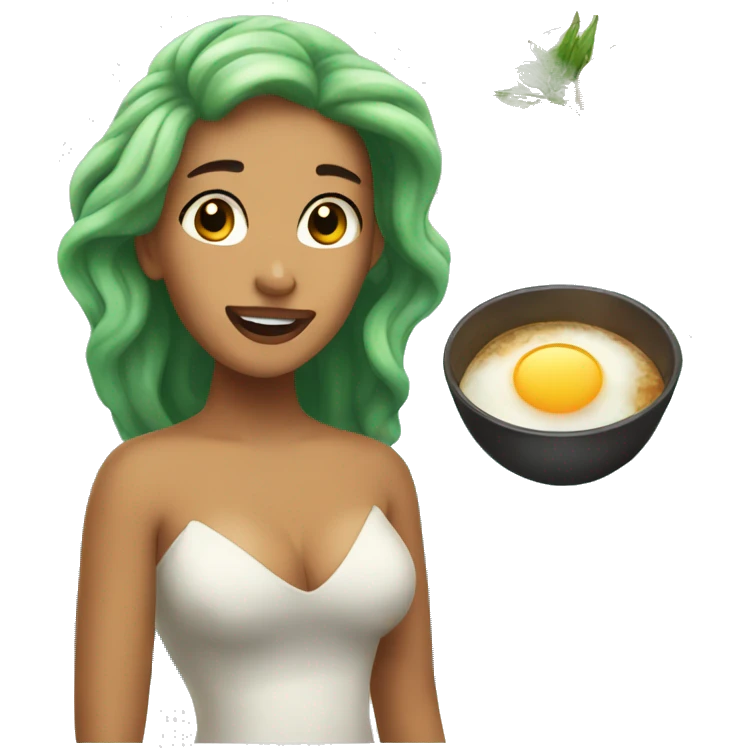 Sirena desayuna emoji