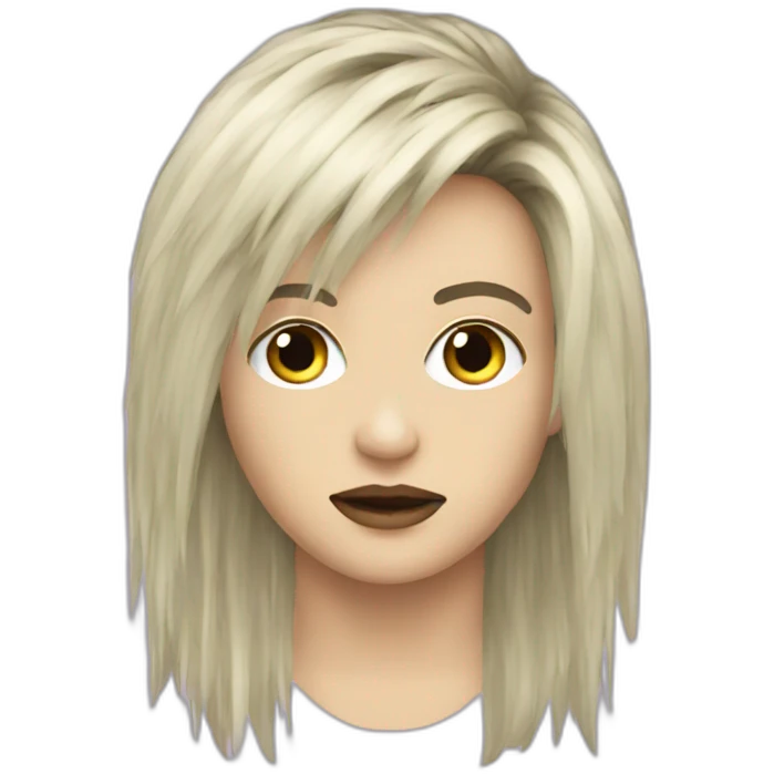 80s hair emo emoji