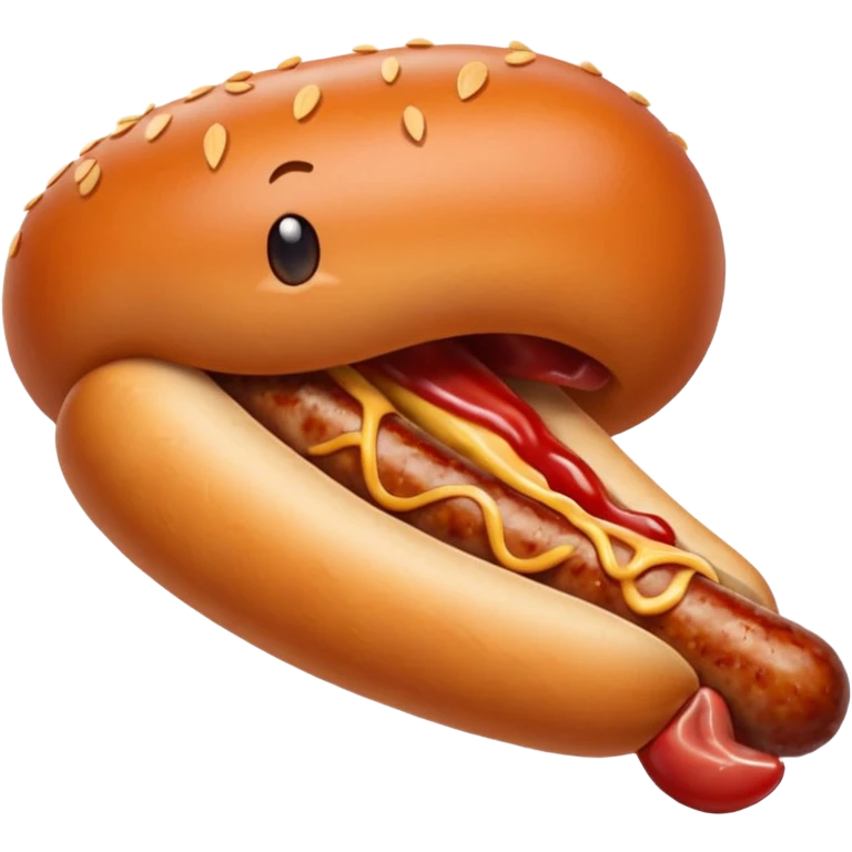 Mouth on sausage emoji