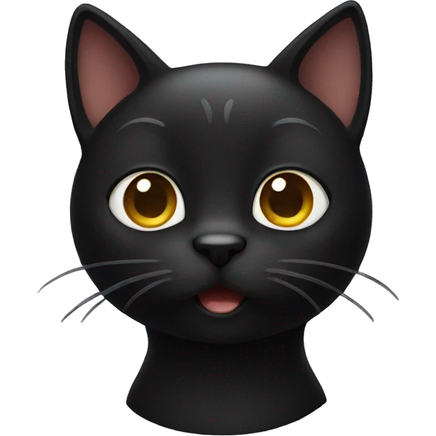 black cat emotion emoji