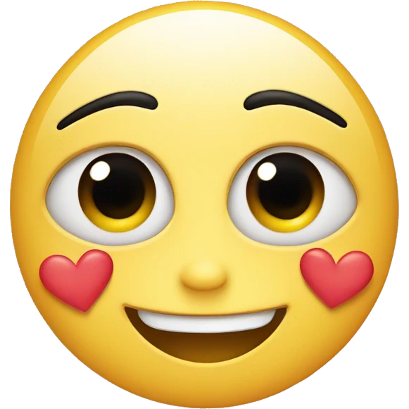 Happy face with heart eyes and tears emoji