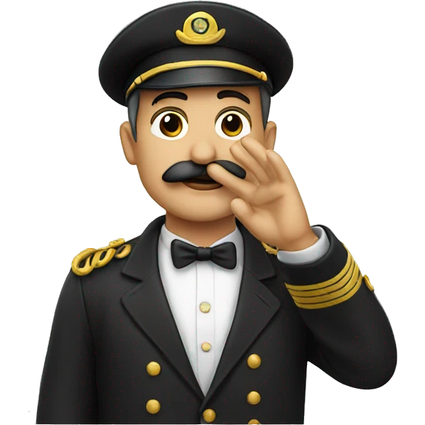 man with moustache saluting emoji