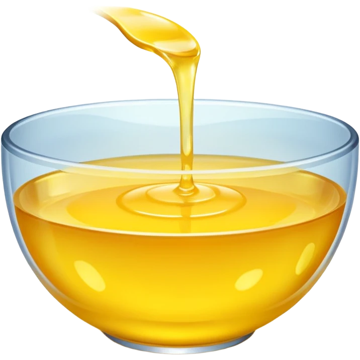 a bowl of yellow liquid, vibrant color, simple, clear emoji