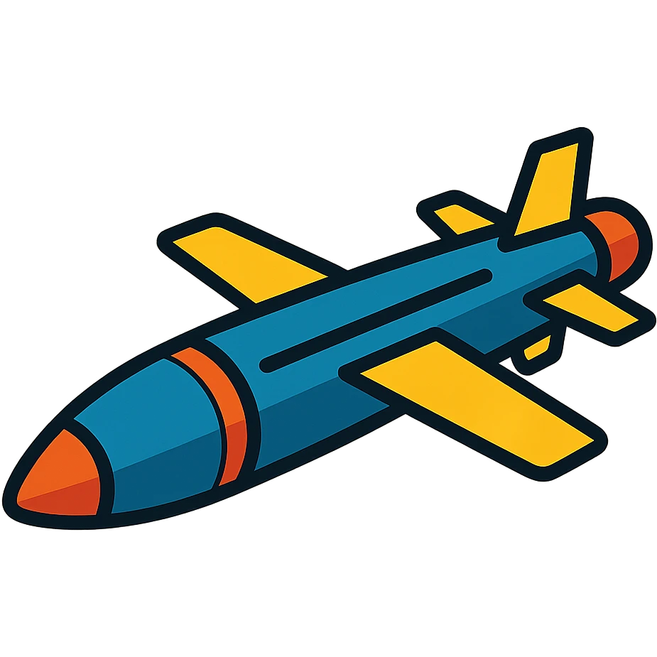 stylized cartoon style cruise missile emoji