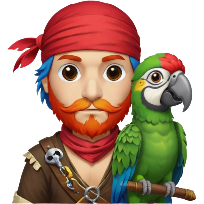 pirate and parrot emoji