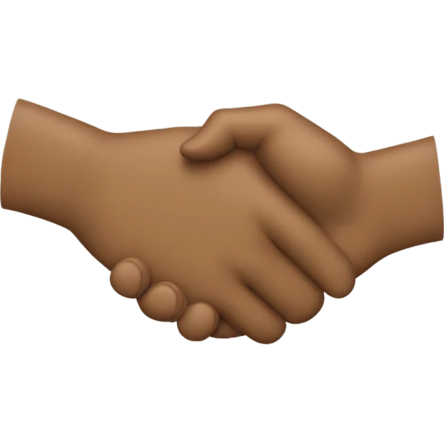 Create a hand shake emoji where the hands aren't touching  emoji