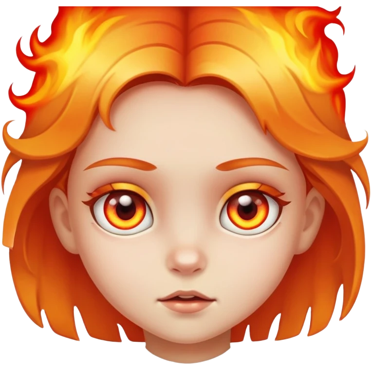 Маленькая девочка с огненными глазами emoji