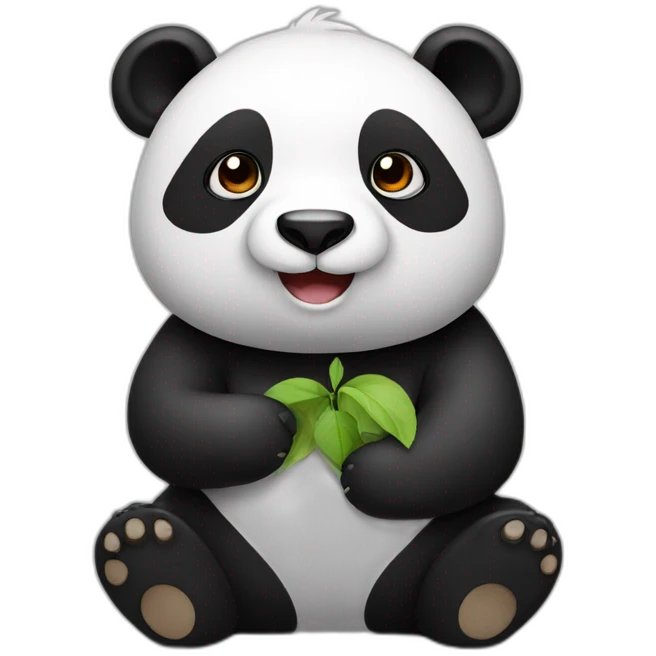 Panda avec un caca emoji