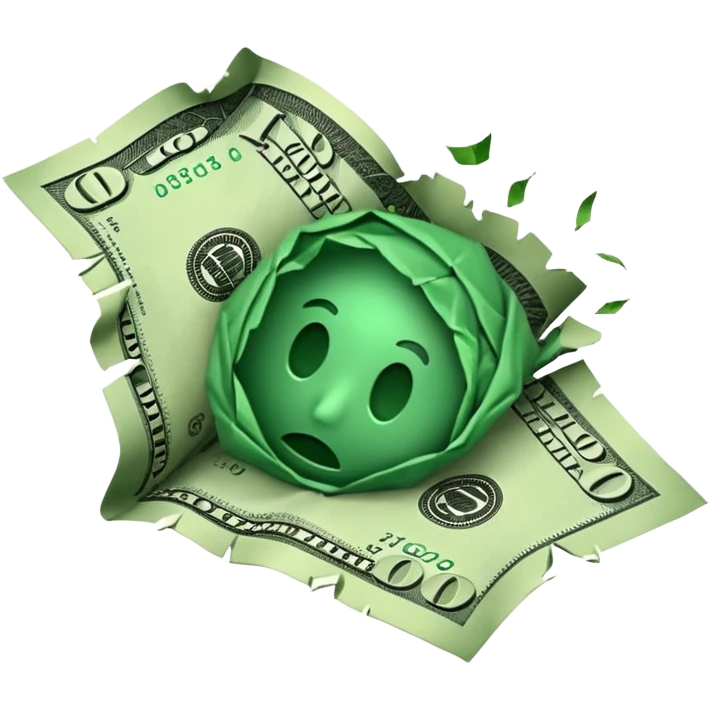 Falling value of the dollar emoji