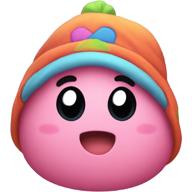 Kirby wearing hoodie emoji