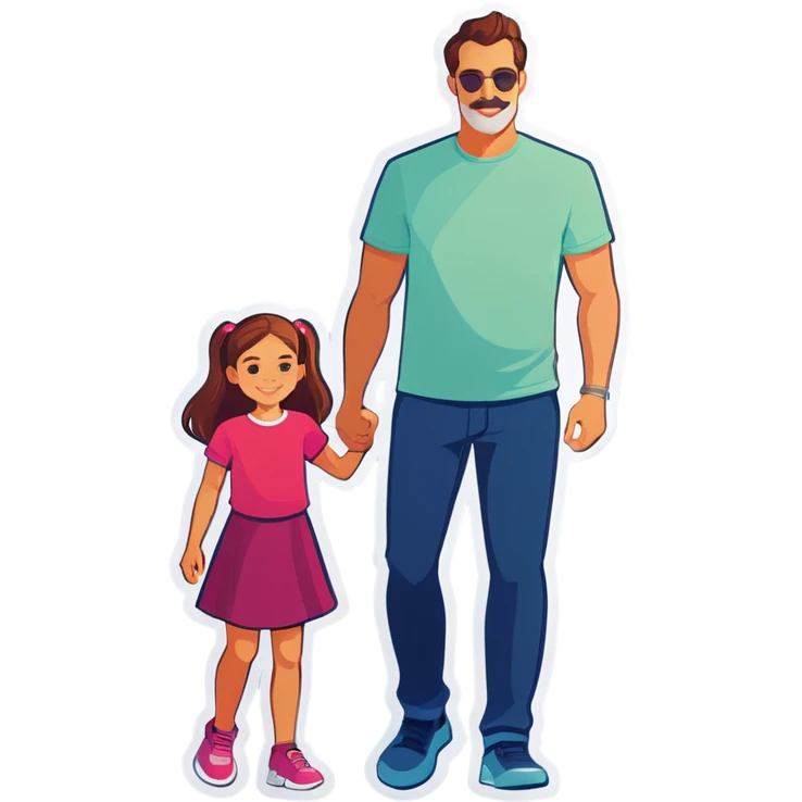Father and daughters  emoji