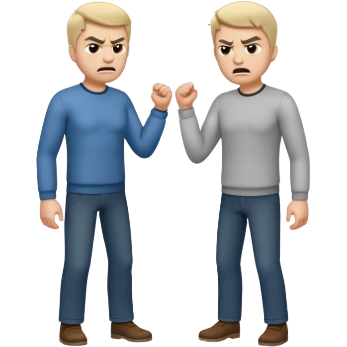two men arguing full body emoji