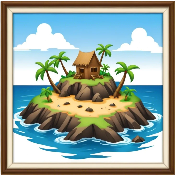 A terrible island left a mess by mistakes made by humans emoji