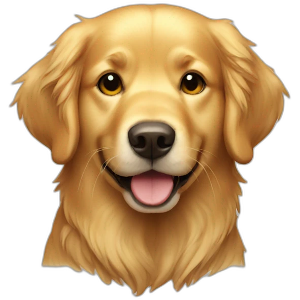 Golden retriever happy emoji