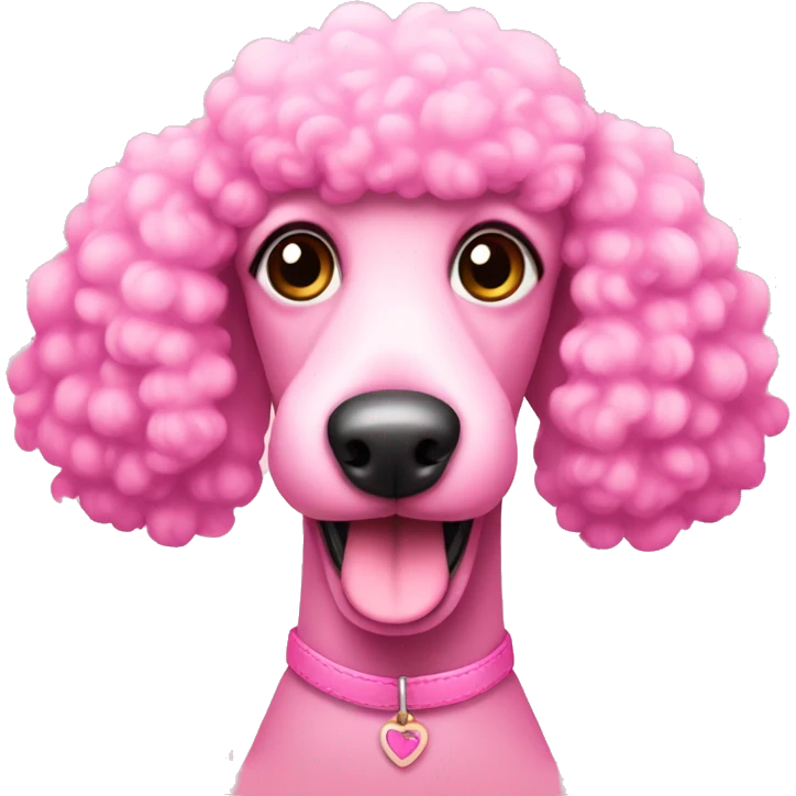 Pink poodle emoji