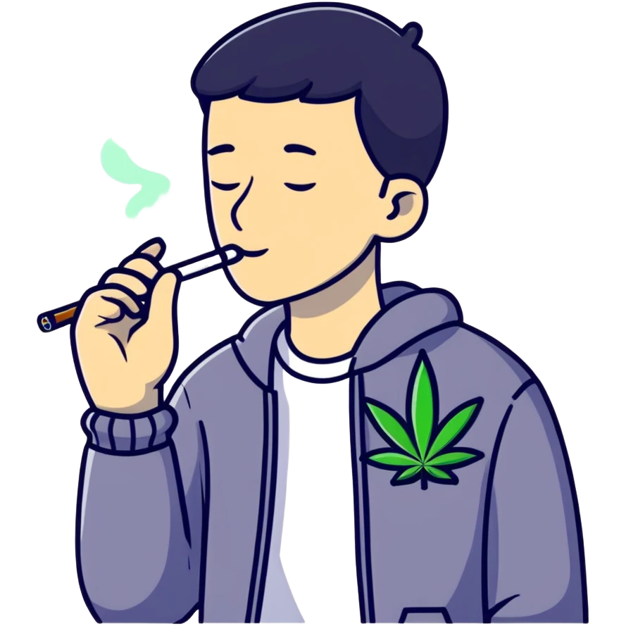 Smoking weed emoji
