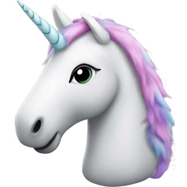 Large stuffed plushie unicorn emoji