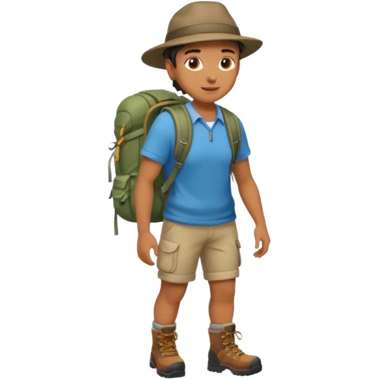 Hiker with backpack emoji