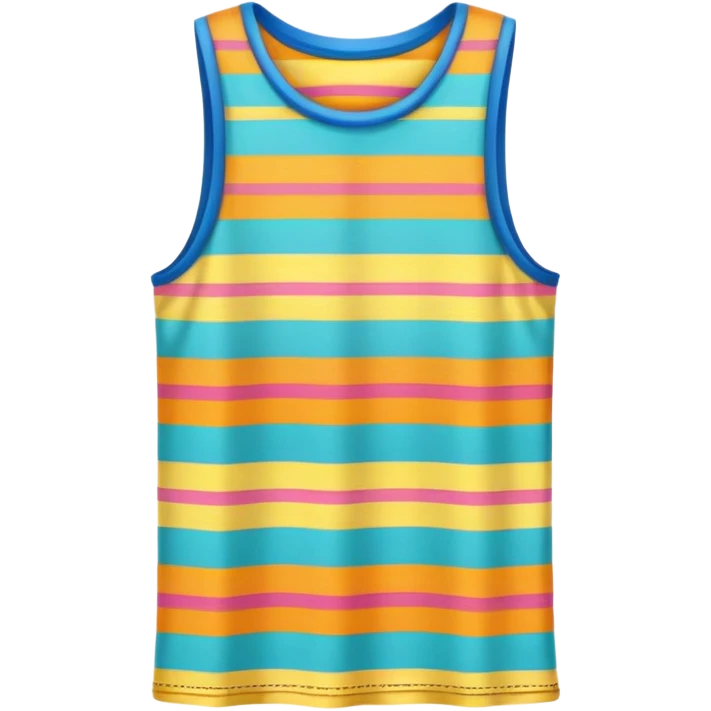 colorful patterned sleeveless t-shirt emoji