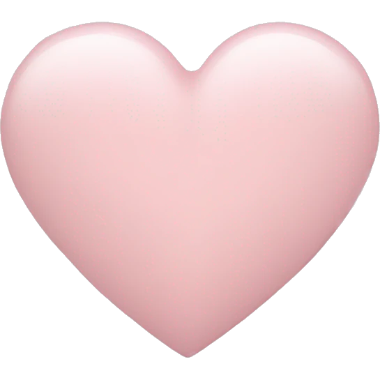 Pale pink heart emoji