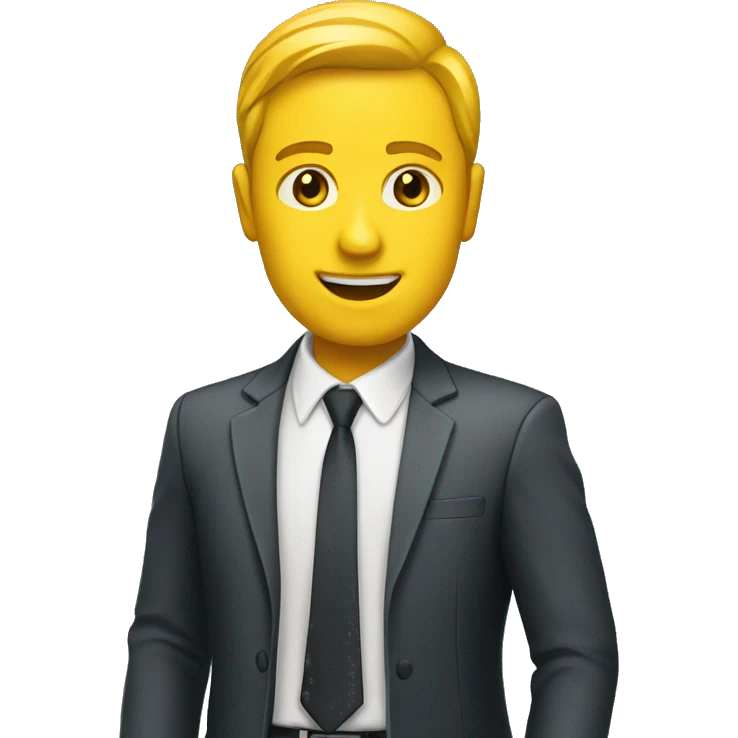 Manager in corporate yellow body color emoji