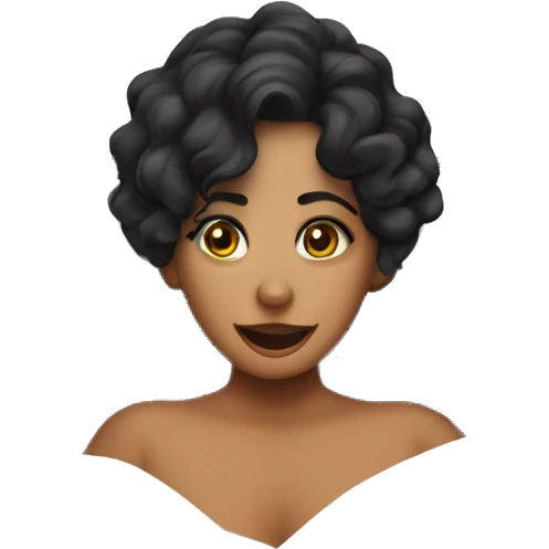 Una persona de piel morena y cabello rizado acostada en una cama durmiendo emoji