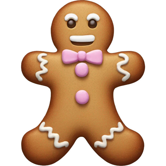 Pastel gingerbread man emoji