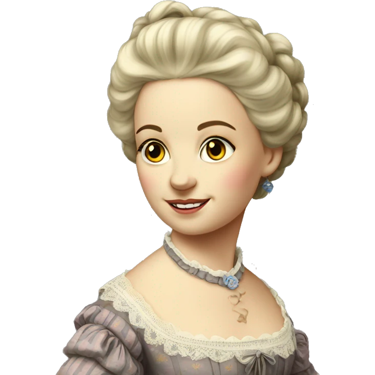 18th century Swiss young lady in dress emoji