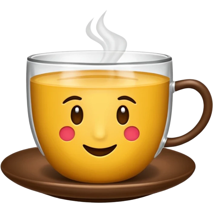 Klasik türk bardağıyla çay ve çay kaşığı emoji emoji