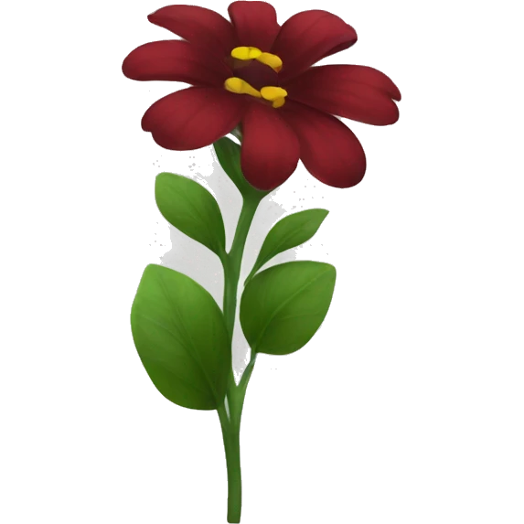 a darkred flower  emoji